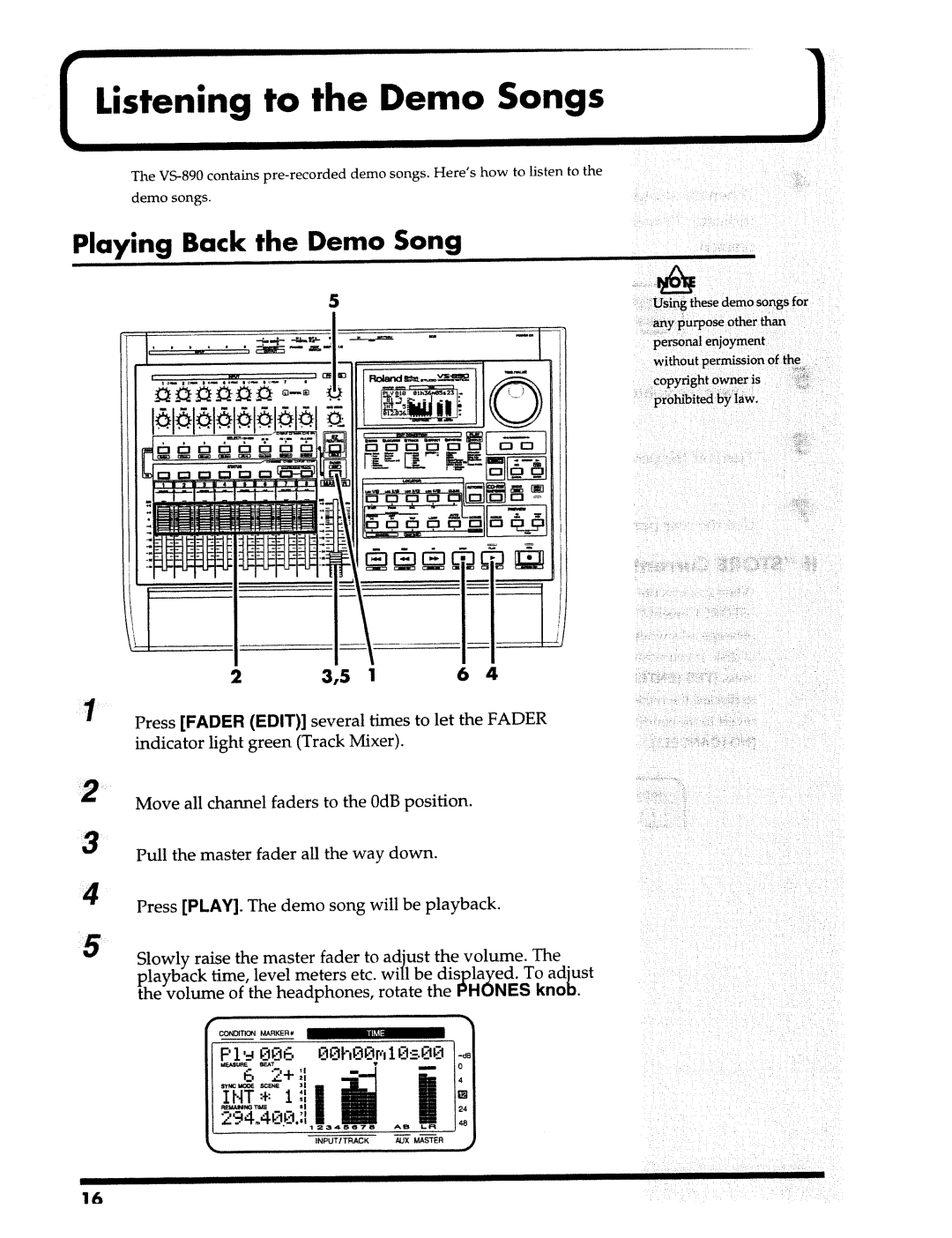 Roland VS-890 manual 