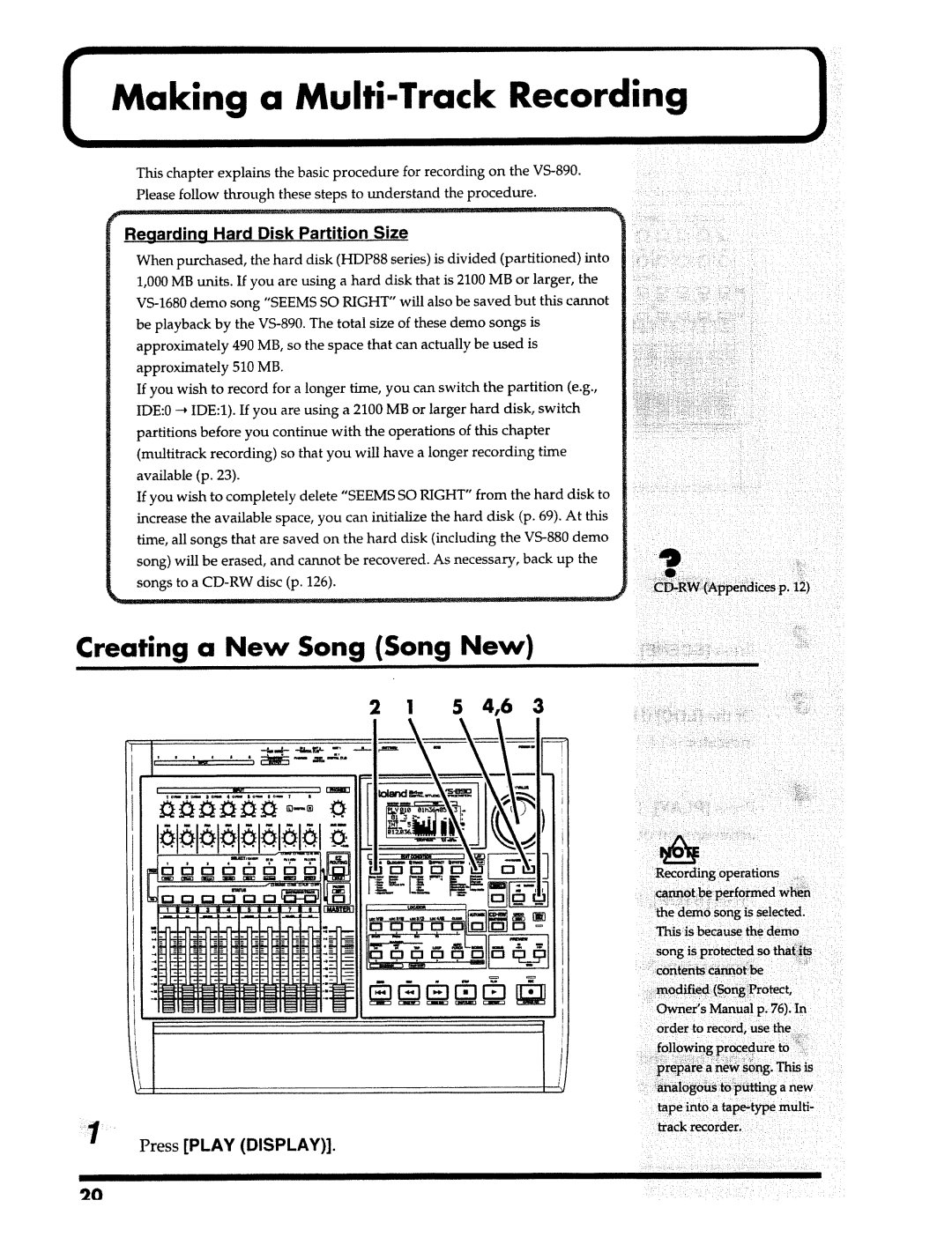 Roland VS-890 manual 