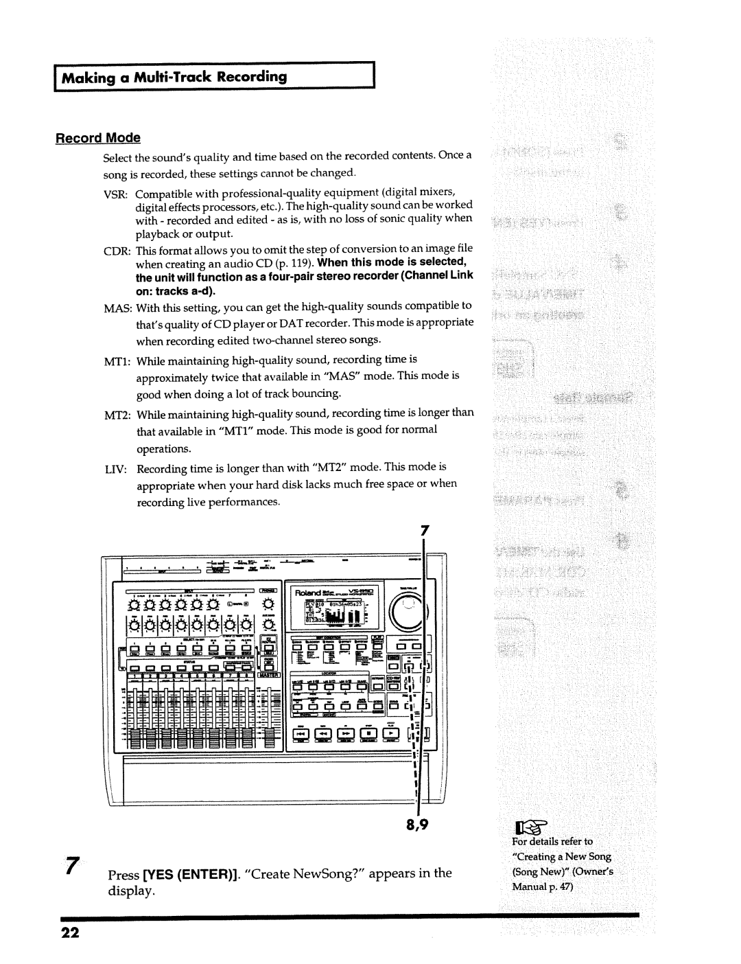 Roland VS-890 manual 