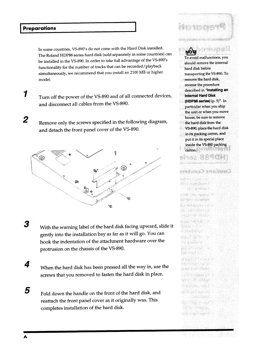 Roland VS-890 manual 