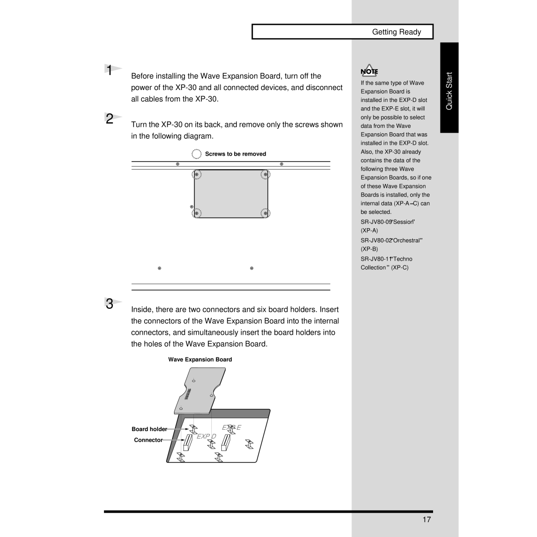 Roland XP-30 owner manual Getting Ready, Following diagram 