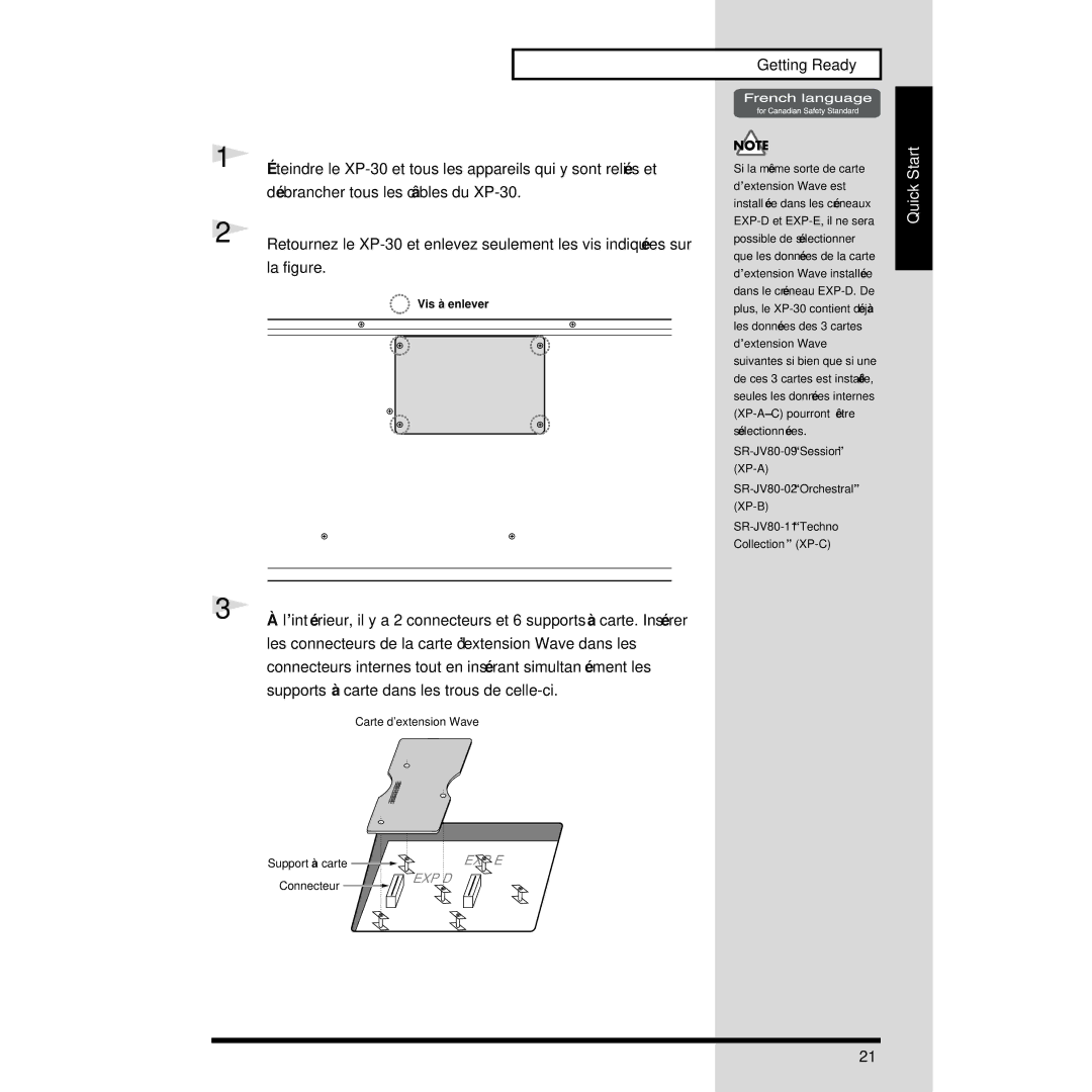 Roland owner manual Éteindre le XP-30 et tous les appareils qui y sont reliés et 