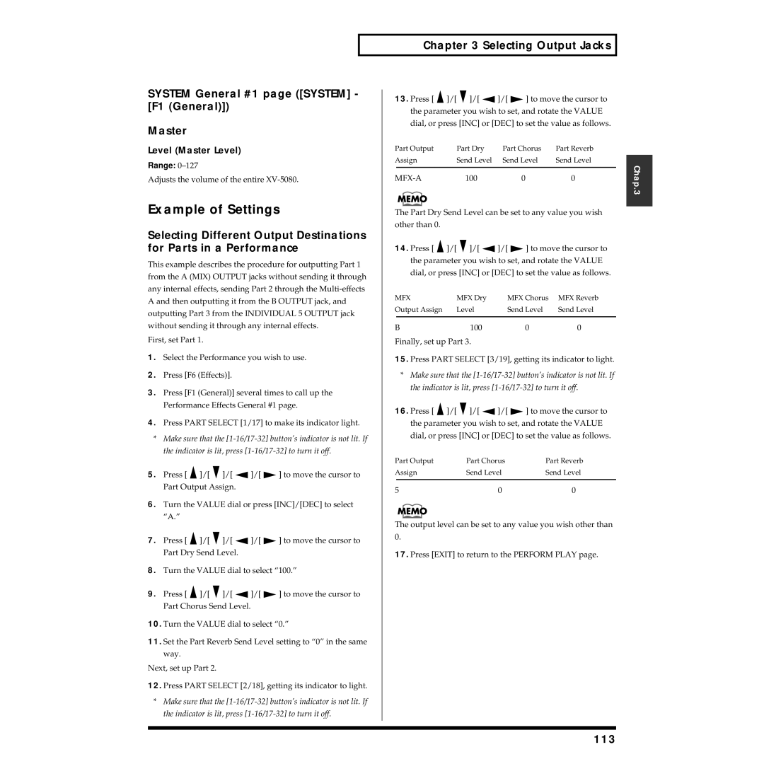 Roland XV-5080 owner manual 113, Mfx-A 