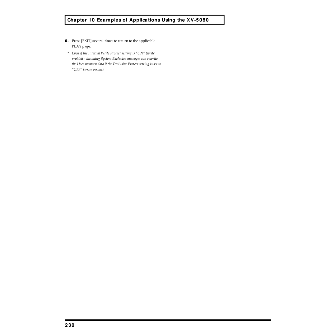 Roland XV-5080 owner manual Examples of Applications Using, 230 