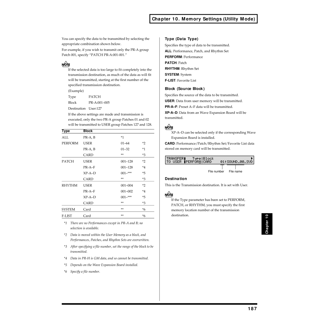 Roland XV-88 owner manual 187 