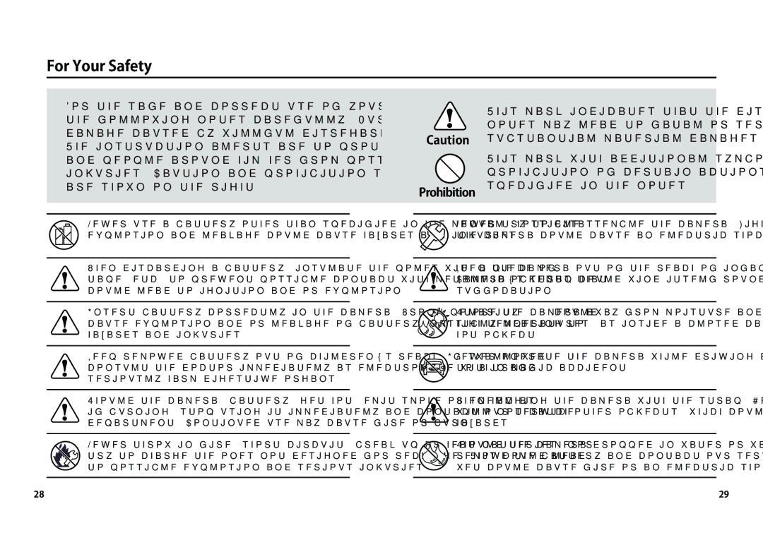 Rollei AF 5 manual For Your Safety 