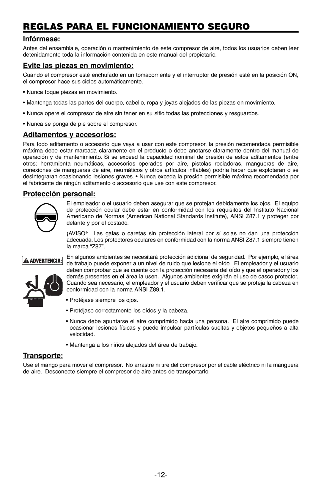 Rollei CWC200ST manual Reglas Para EL Funcionamiento Seguro 