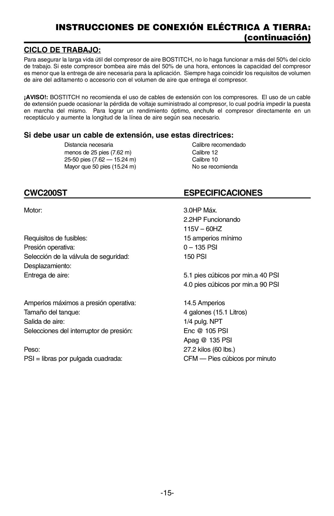 Rollei CWC200ST manual Instrucciones DE Conexión Eléctrica a Tierra continuación 