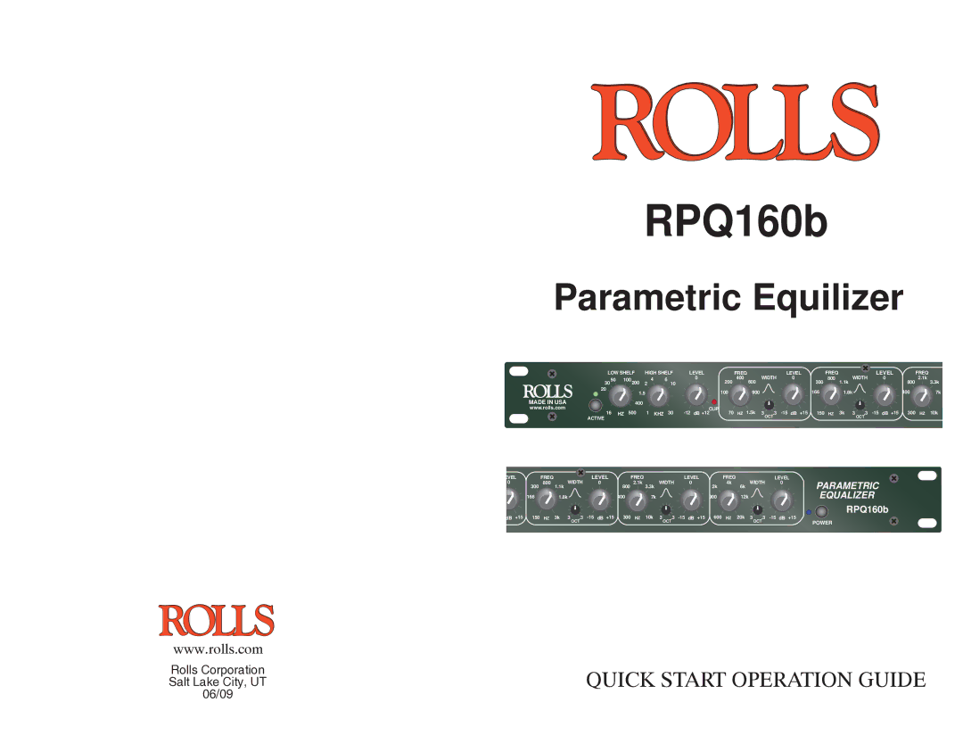 Rolls RPQ160b quick start 