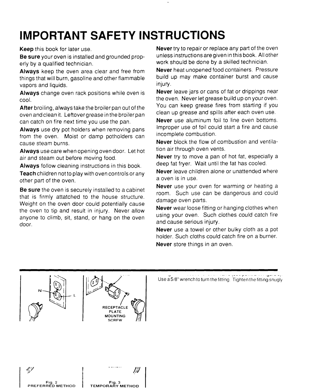 Roper B675, 288, Stove, B460 manual Important Safety Instructions 