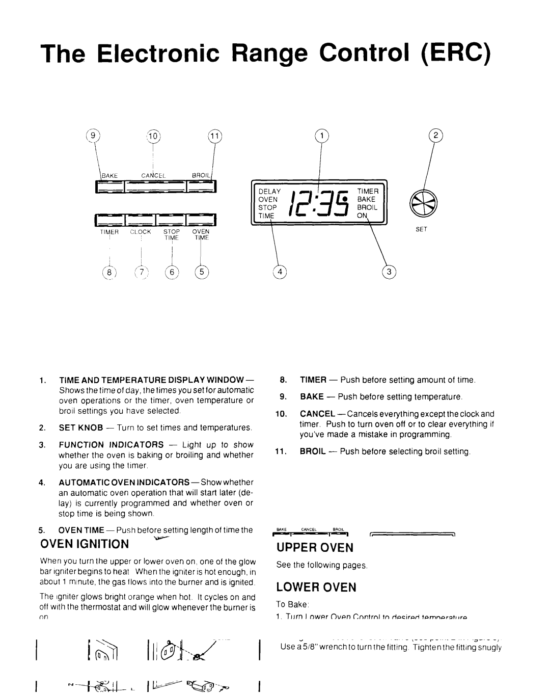 Roper 288, Stove, B675, B460 manual Electronic Range Control ERC 