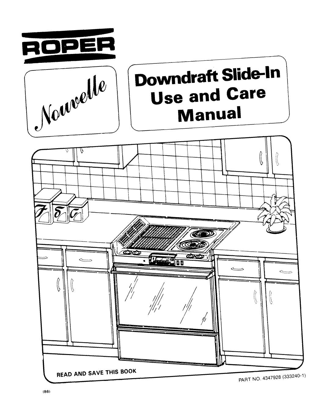 Roper 4347928 (333240-1) manual owndraft Slide-InUse and Care Manual, Al-I, Read And Save This, Book 