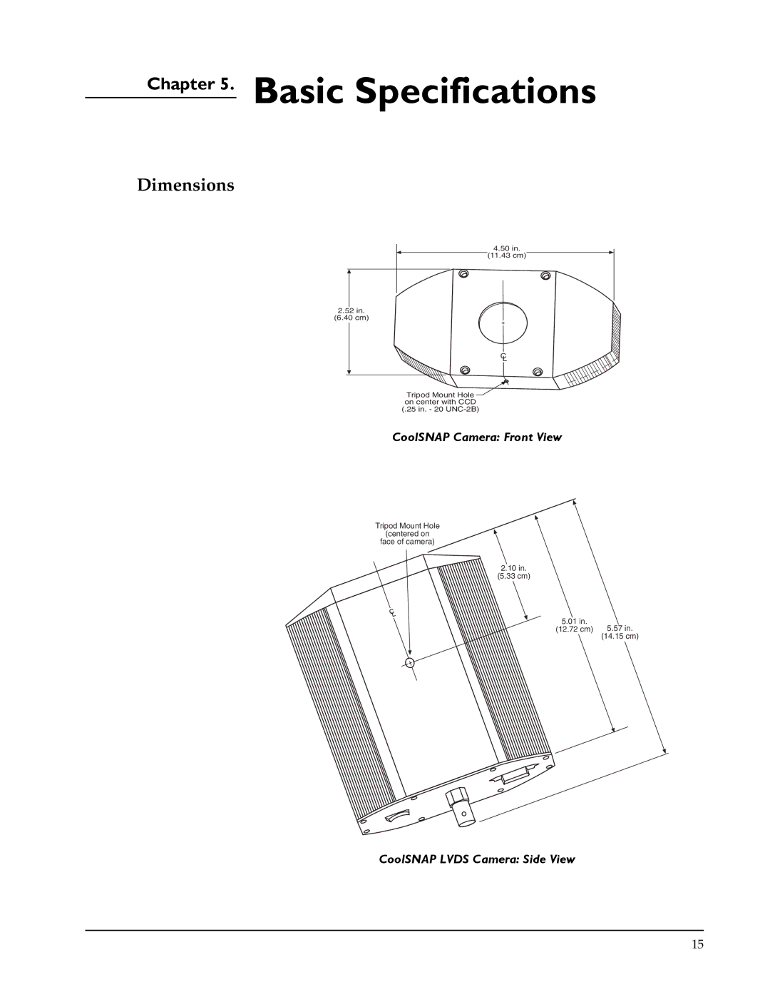 Roper ES, CoolSnap manual Basic Specifications, Dimensions 