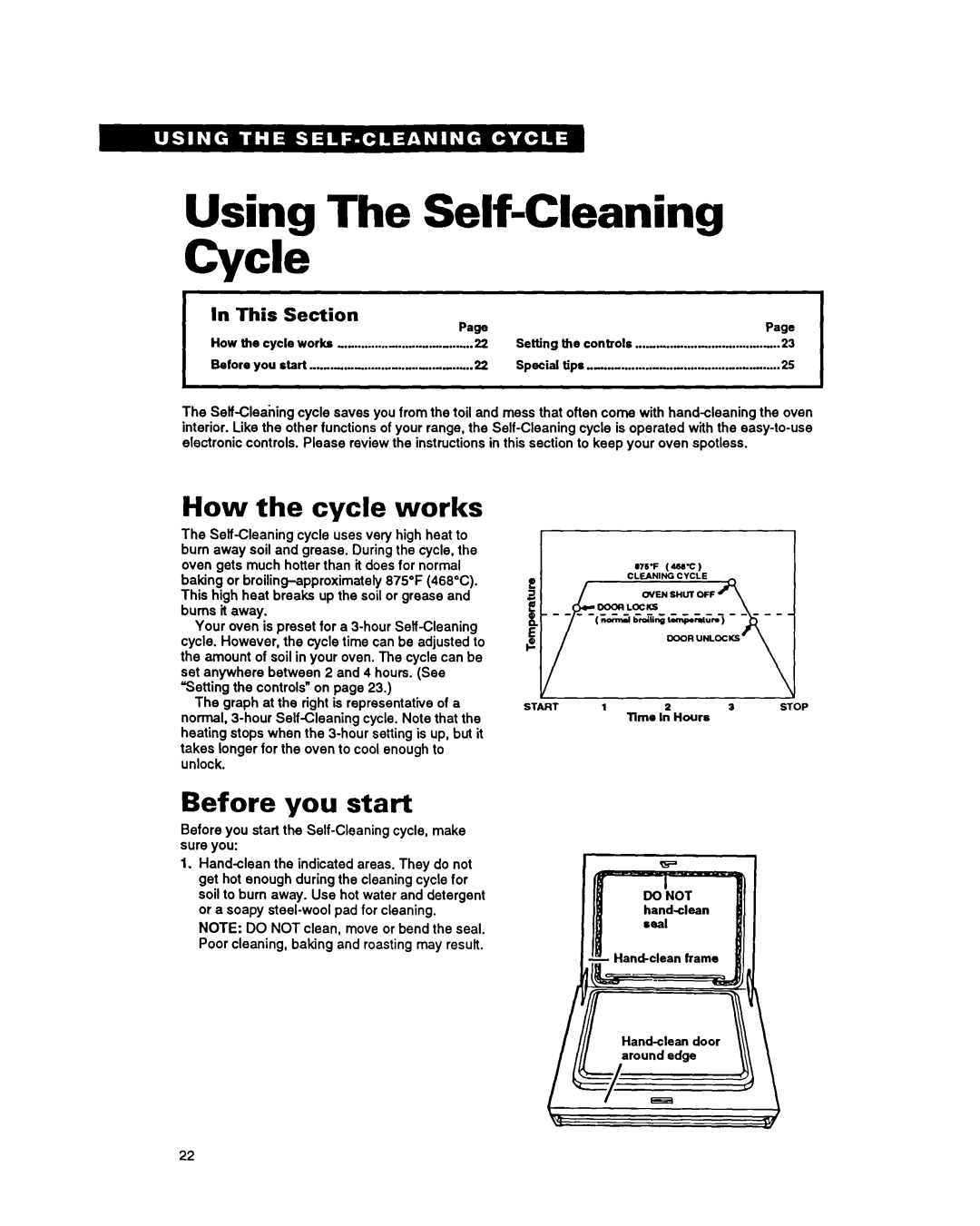 Roper FES385Y warranty Using The Self-Cleaning Cycle, How the cycle works, Before you start, This 