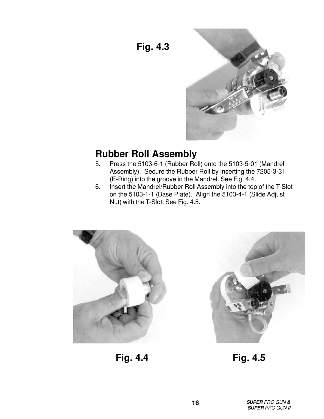 Roper M6707-1-1 manual Rubber Roll Assembly 