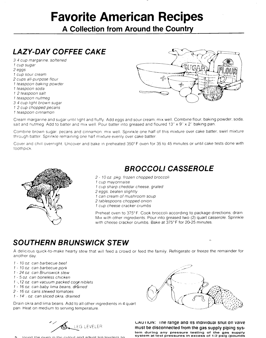 Roper MN11020(344197), B875 manual LAZY-DAY Coffee Cake, Broccoli Casserole, Southern Brunswick Stew 