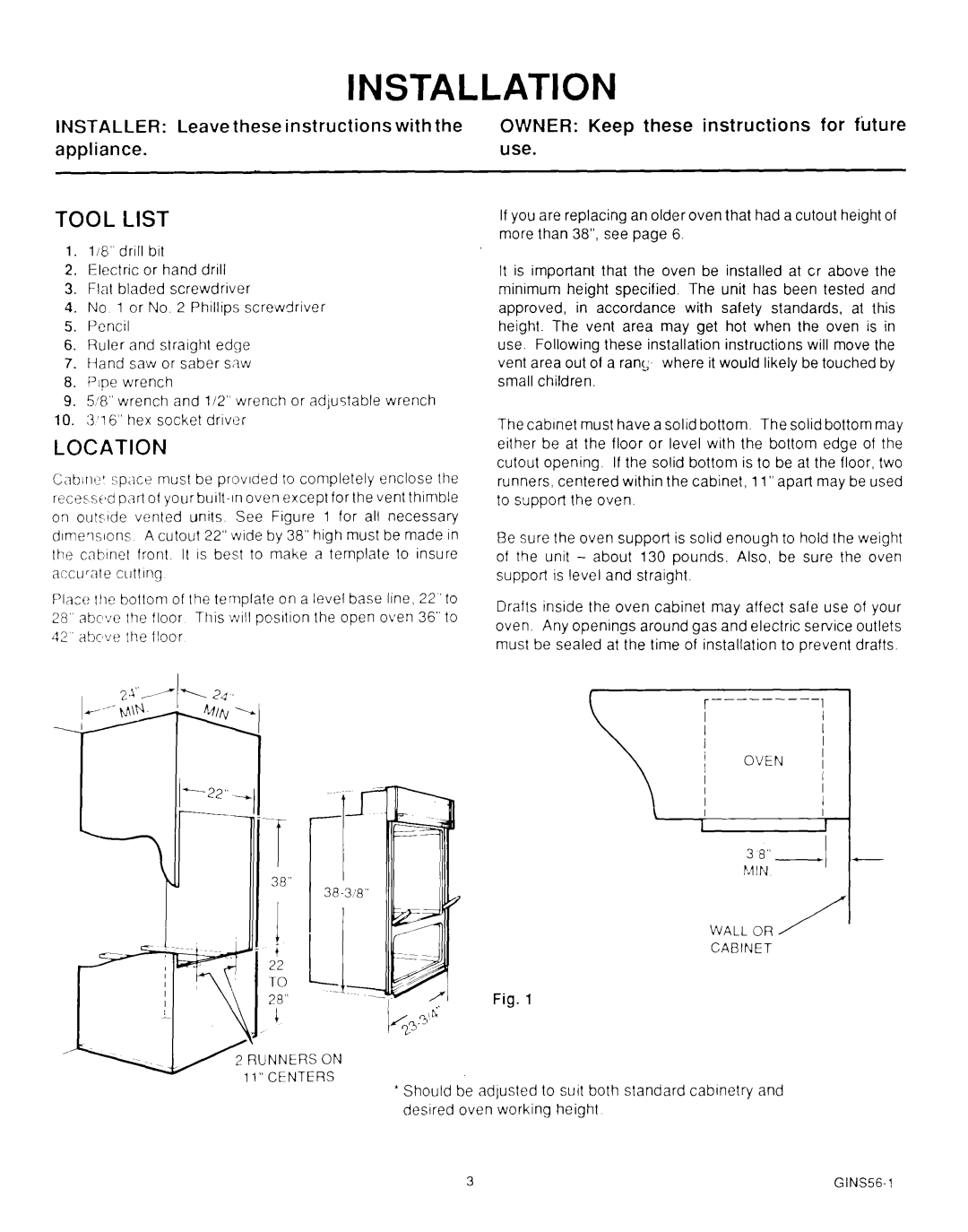 Roper MN11020(344197), B875 manual Installation, Tool List, Location 
