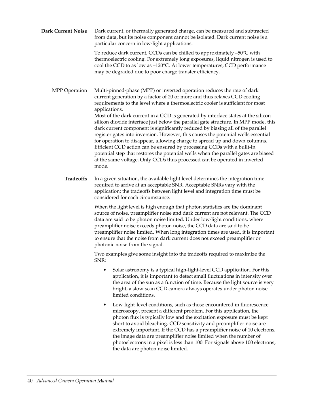 Roper Photometric manual Snr 