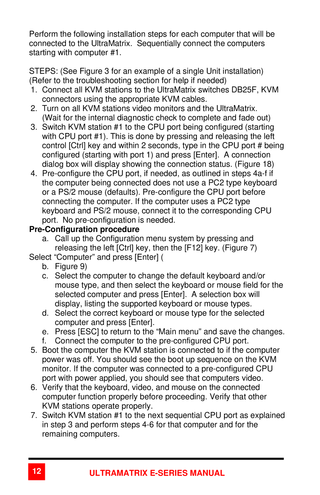 Rose electronic 2xE manual Pre-Configuration procedure 