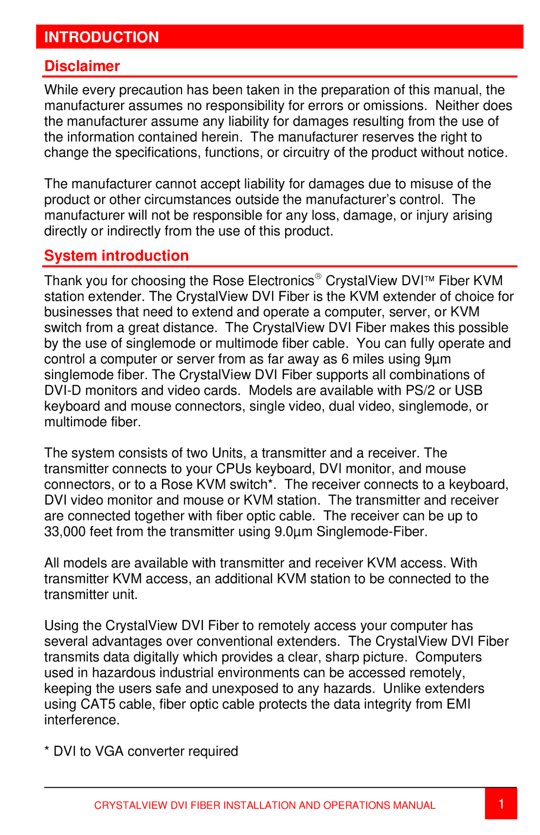 Rose electronic CRK-2DFMUD2D, CRK-2DFSPD2D, CRK-2DFSUD2D, CRK-2DFSPD1D manual Introduction, Disclaimer, System introduction 