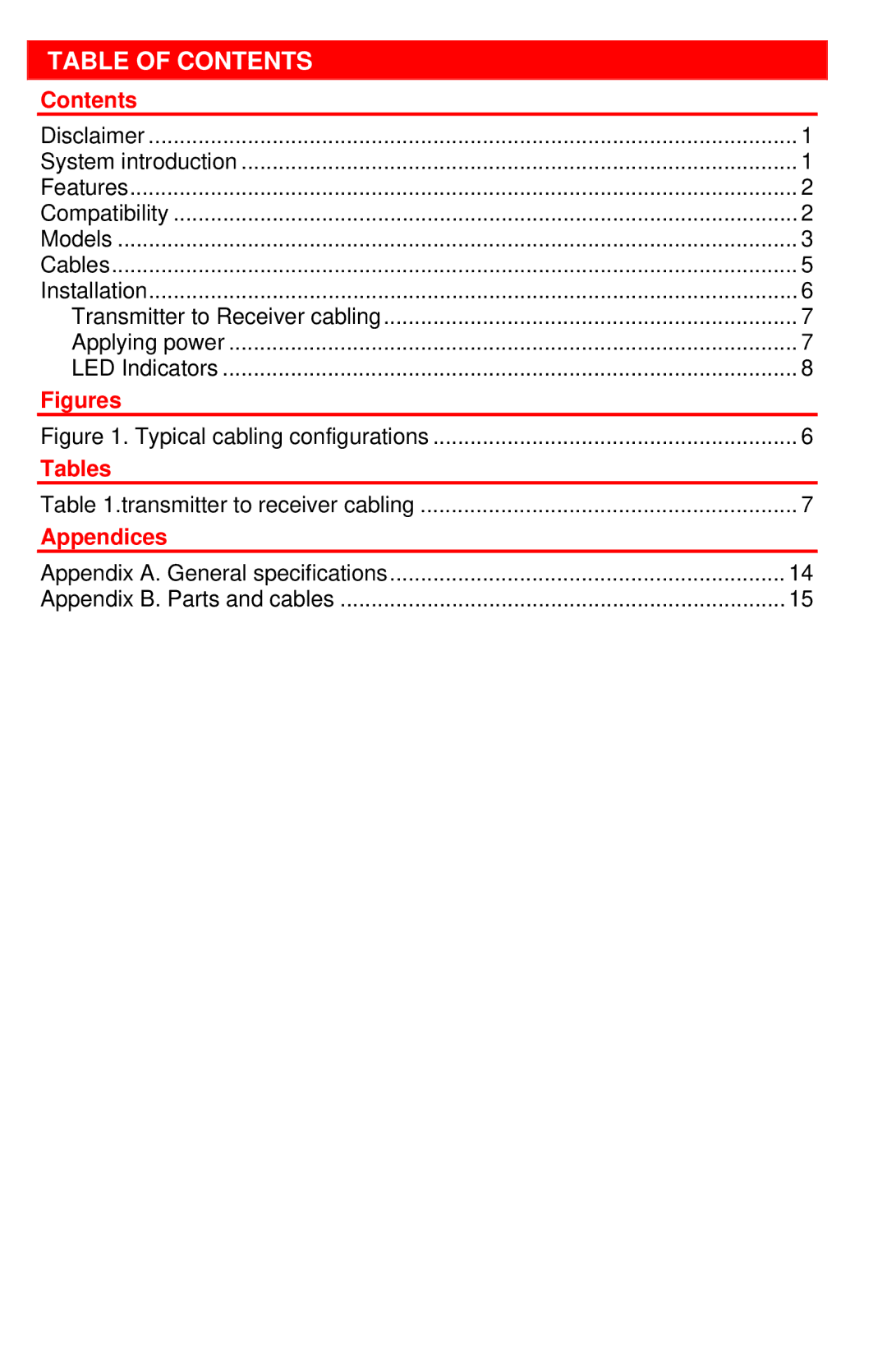 Rose electronic CRV-DLDTXUD2D, DVI CATx, CRV-SRDTXUD2D, CRV-SRDTXPD1D, CAB-MD6M2MD6F, CRV-SRDTXPD2D, DVICatx Table of Contents 