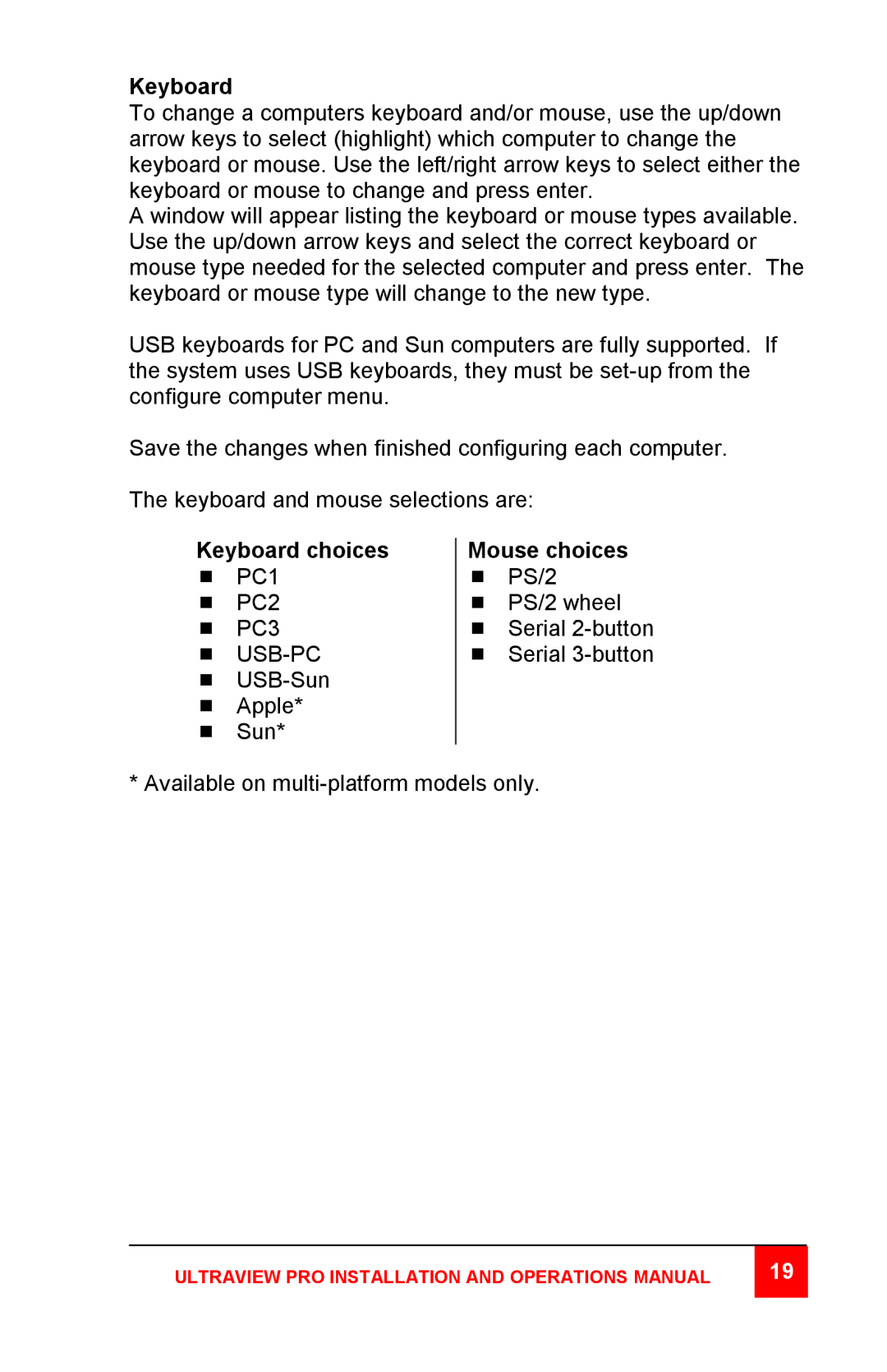 Rose electronic KVM SWITCH WITH ON-SCREEN DISPLAY manual Usb-Pc 