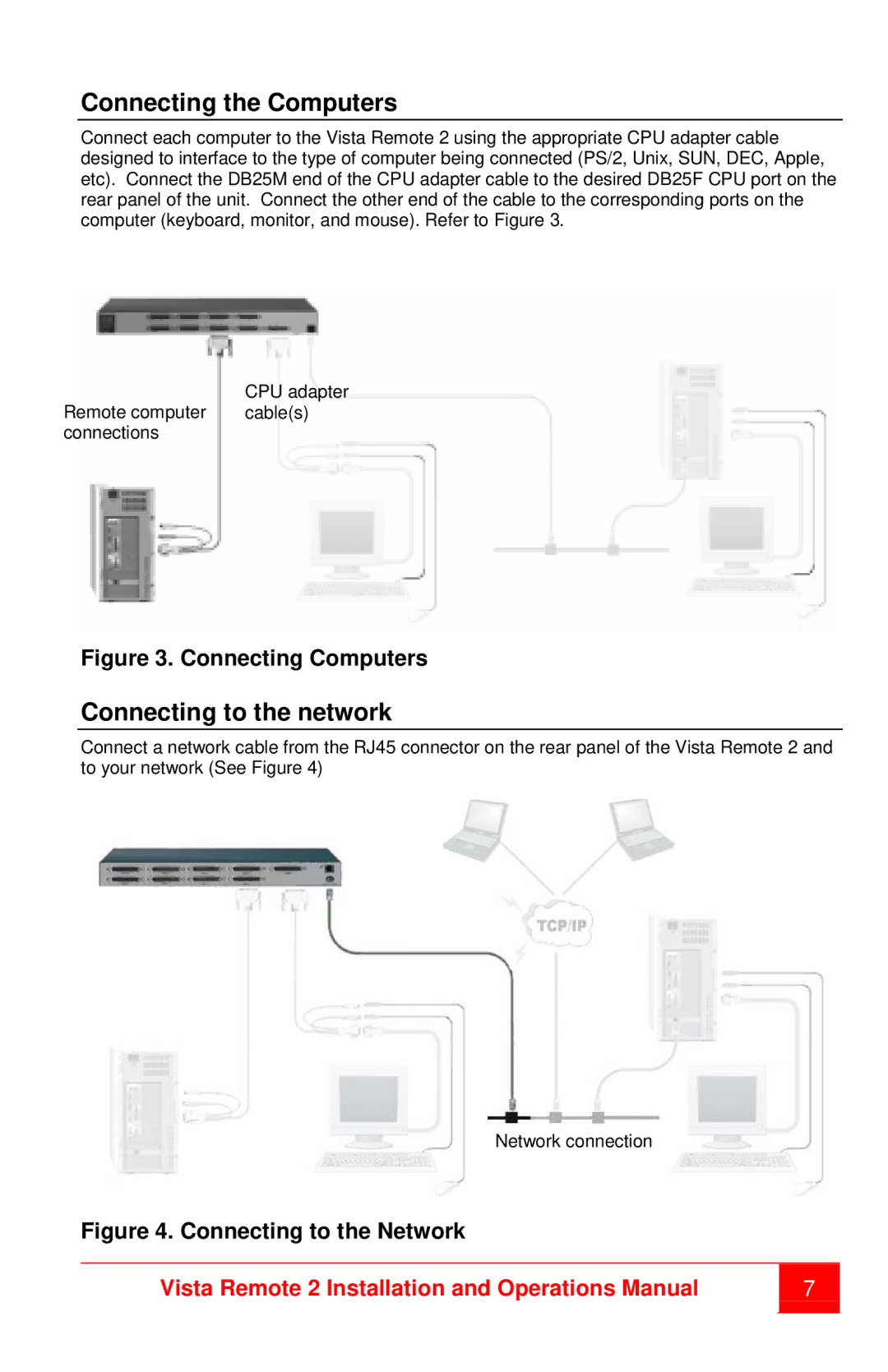 Rose electronic MAN-VR2 manual Connecting the Computers, Connecting to the network 