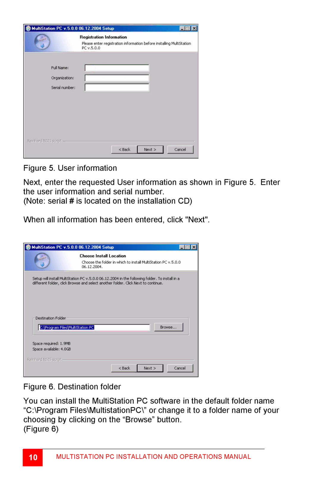 Rose electronic MultiStation manual Multistation PC Installation and Operations Manual 