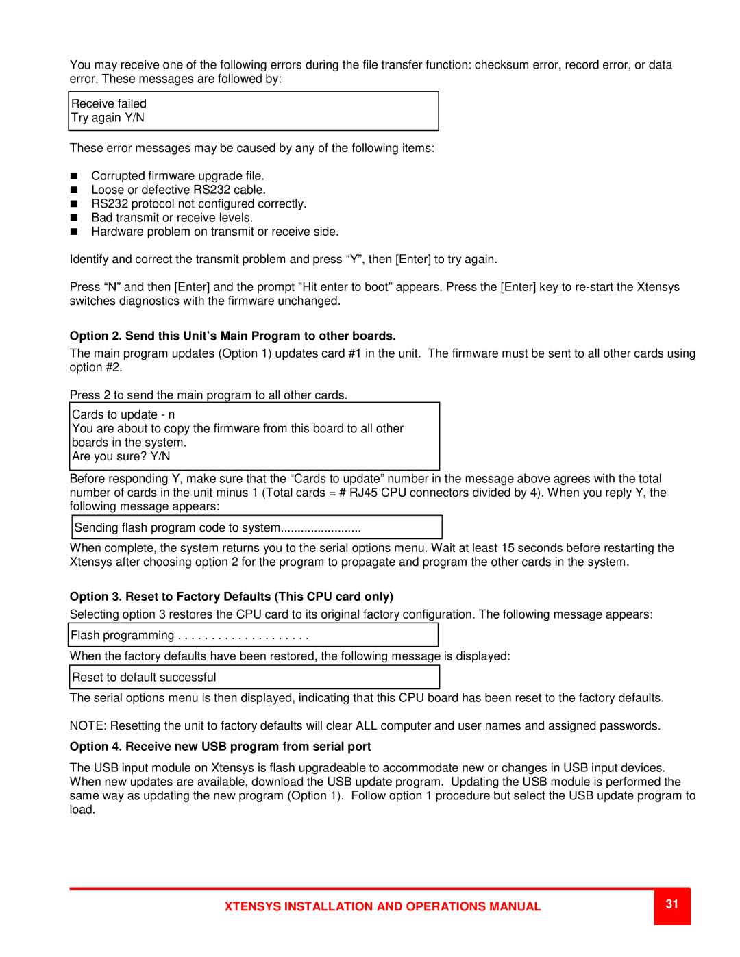 Rose electronic RS232 user manual Option 2. Send this Unit’s Main Program to other boards 