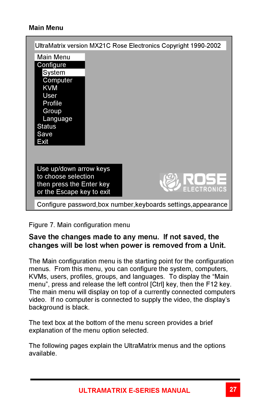 Rose electronic ULTRAMATRIX 2xE, ULTRAMATRIX 4xE manual Kvm 