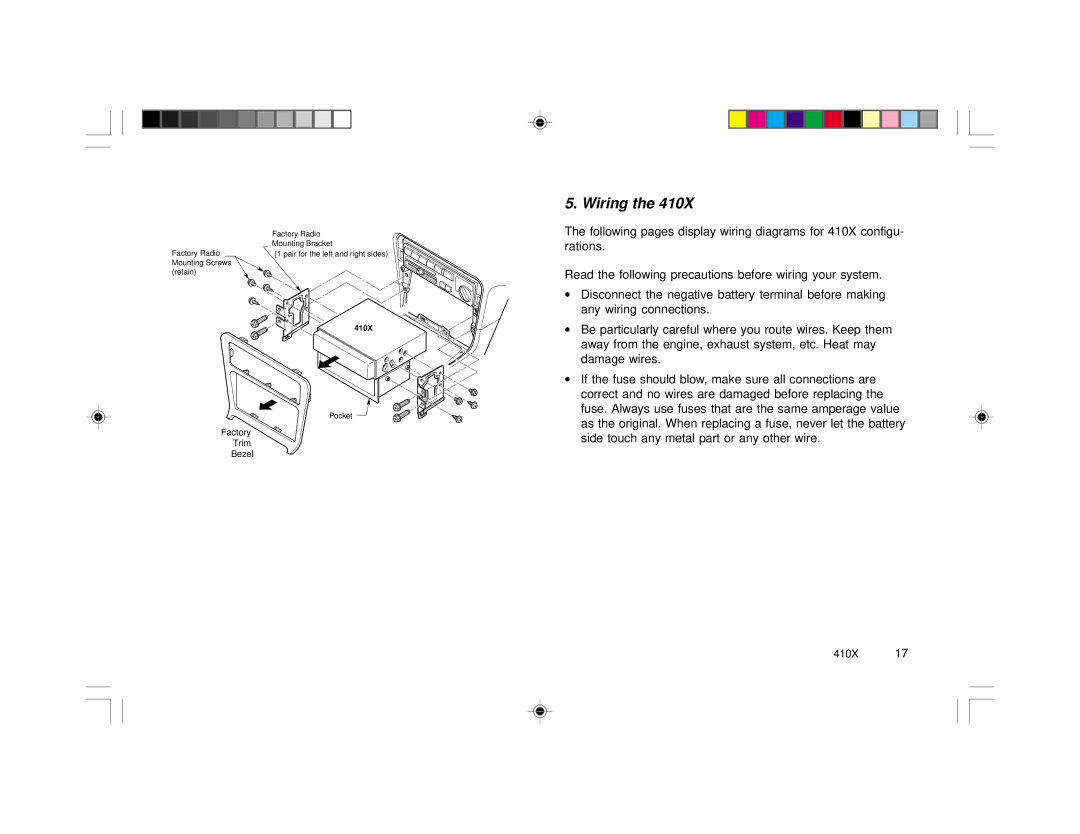 Rosen Entertainment Systems 410X specifications Wiring 