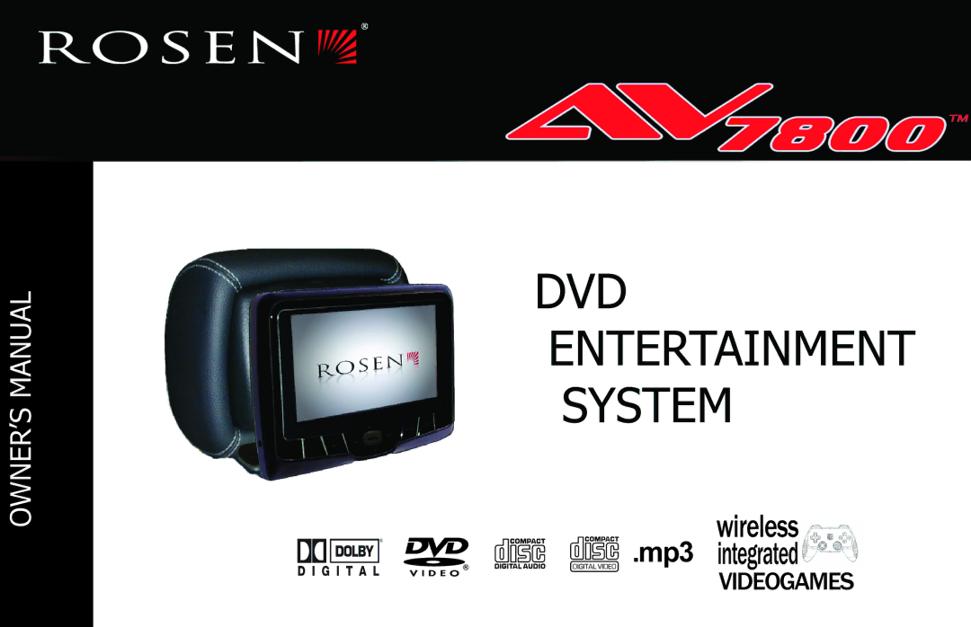 Rosen Entertainment Systems AV7800 manual 