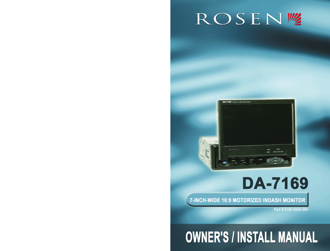 Rosen Entertainment Systems DA-7169 manual 