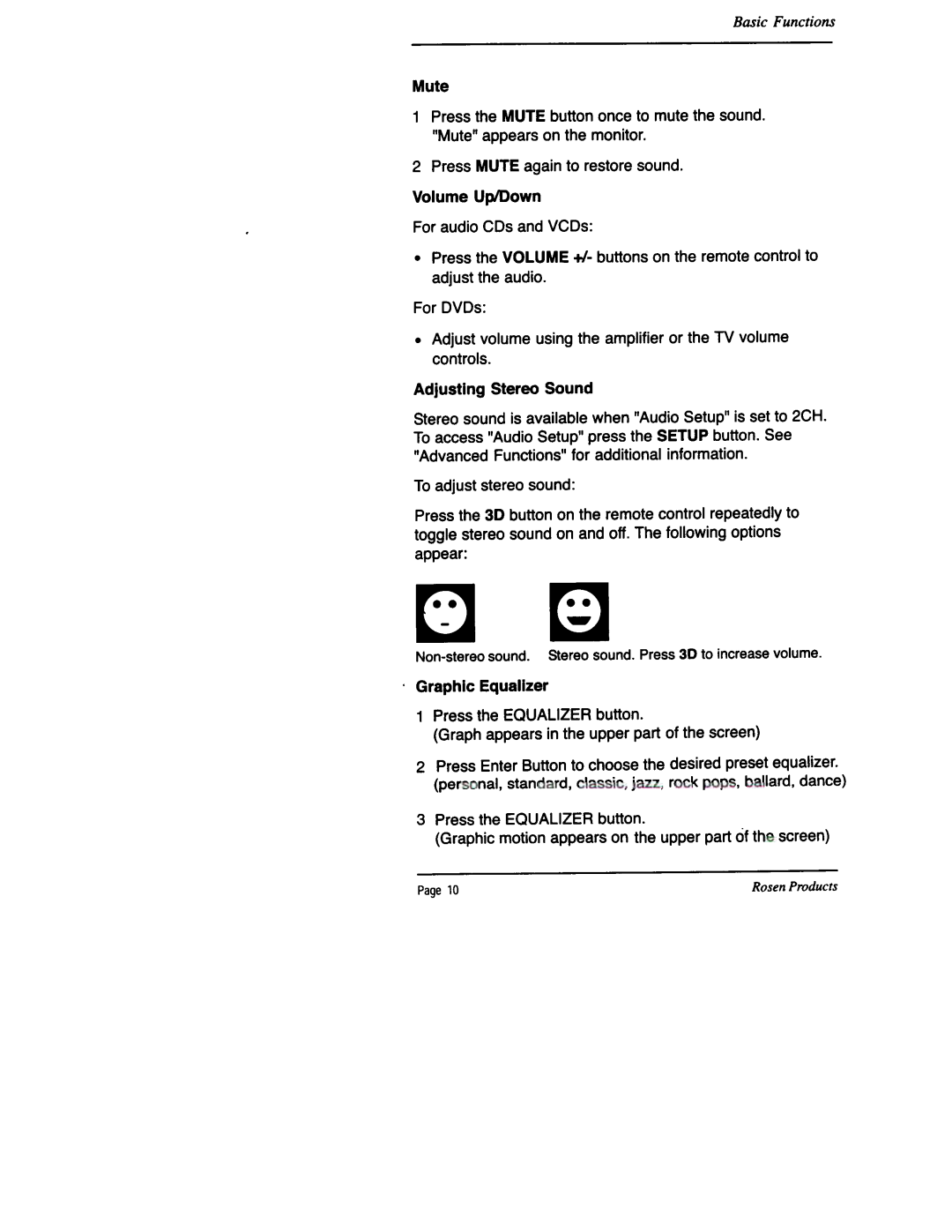 Rosen Entertainment Systems R5501, R5500, R5502 manual 