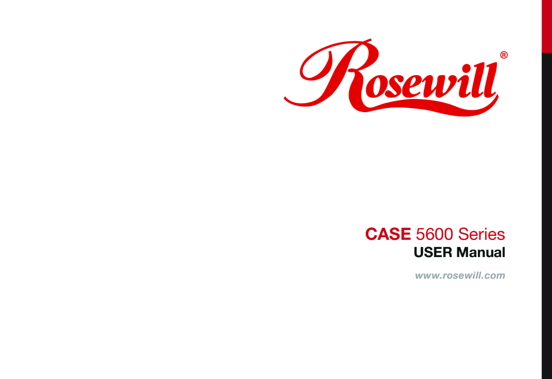 Rosewill user manual USER Manual, CASE 5600 Series 