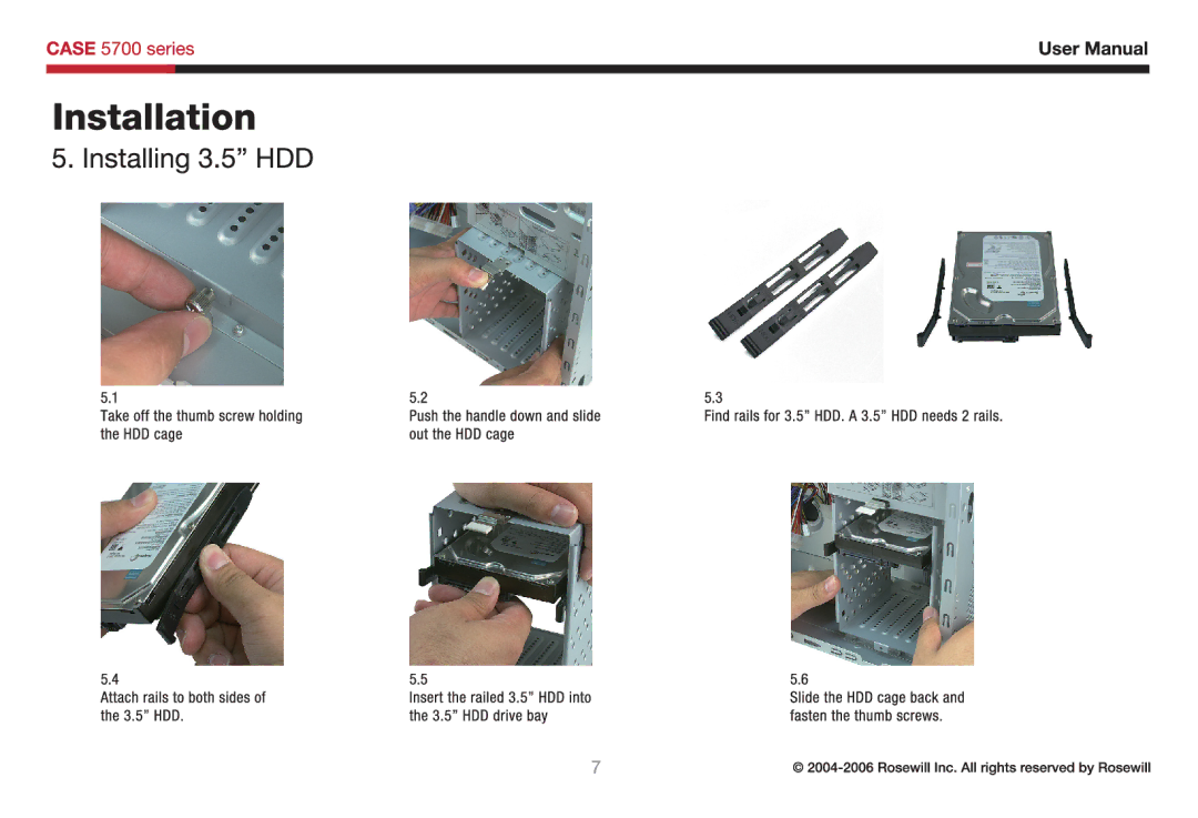 Rosewill 5700 user manual 