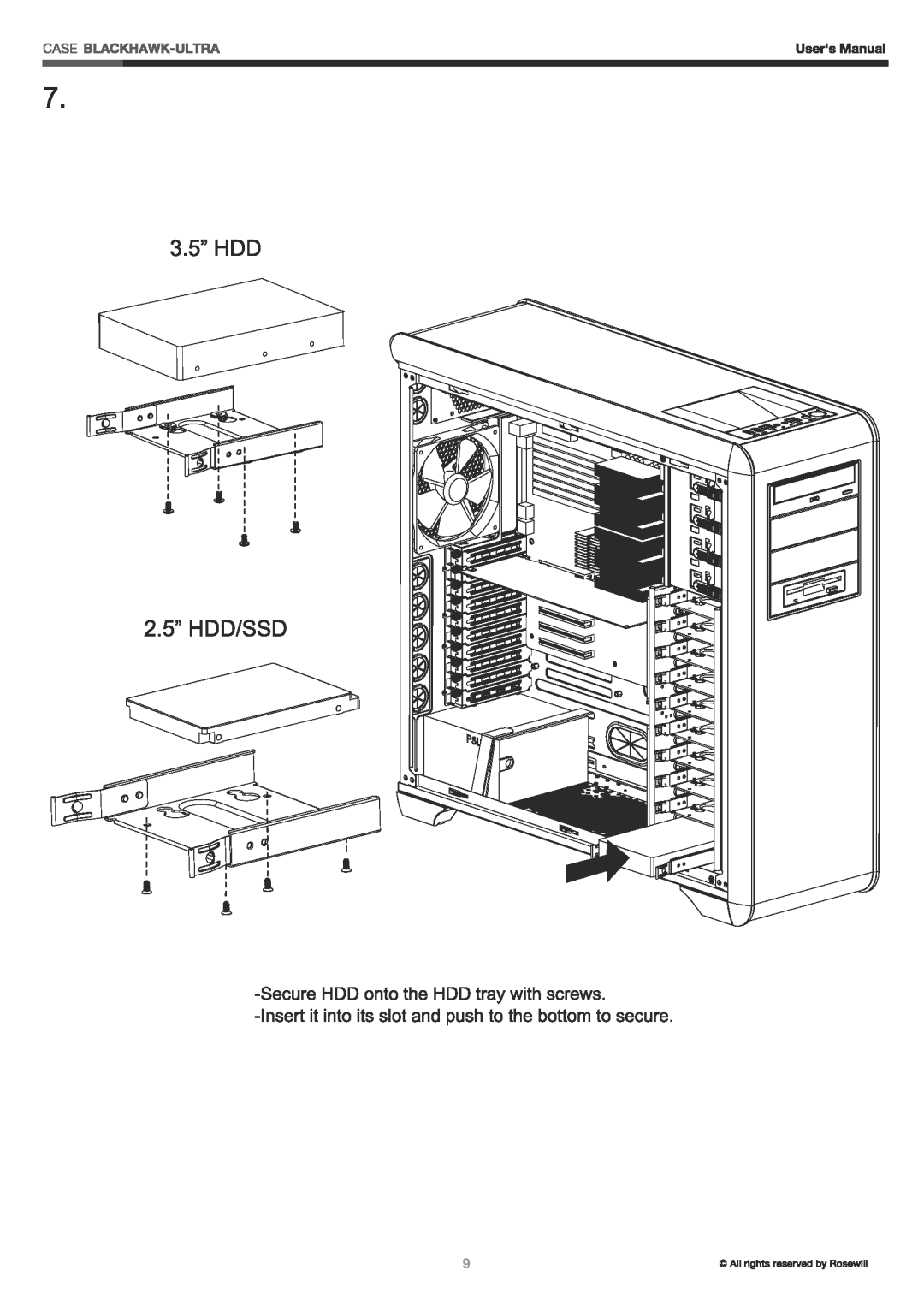 Rosewill BLACKHAWK manual 