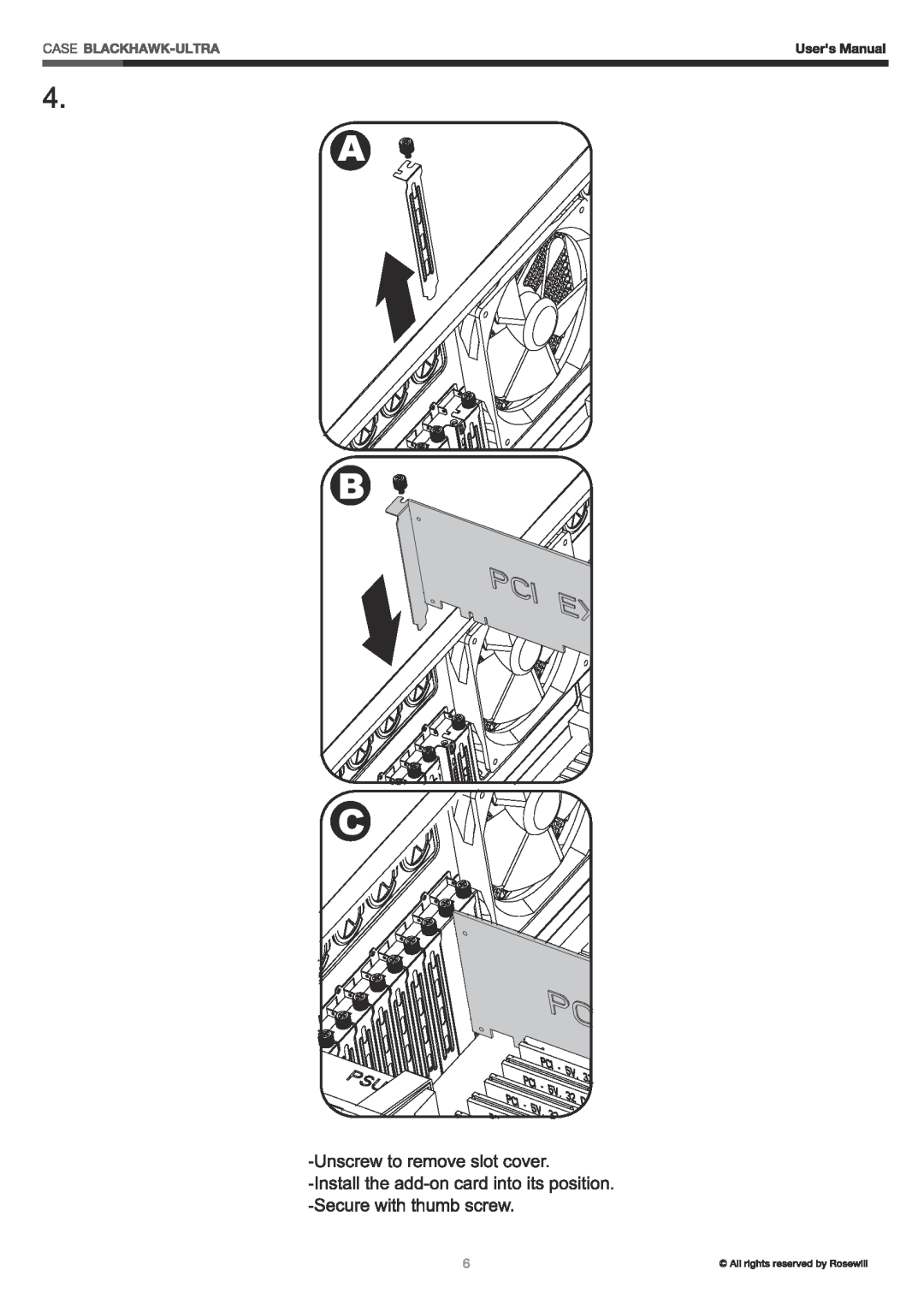 Rosewill BLACKHAWK manual 