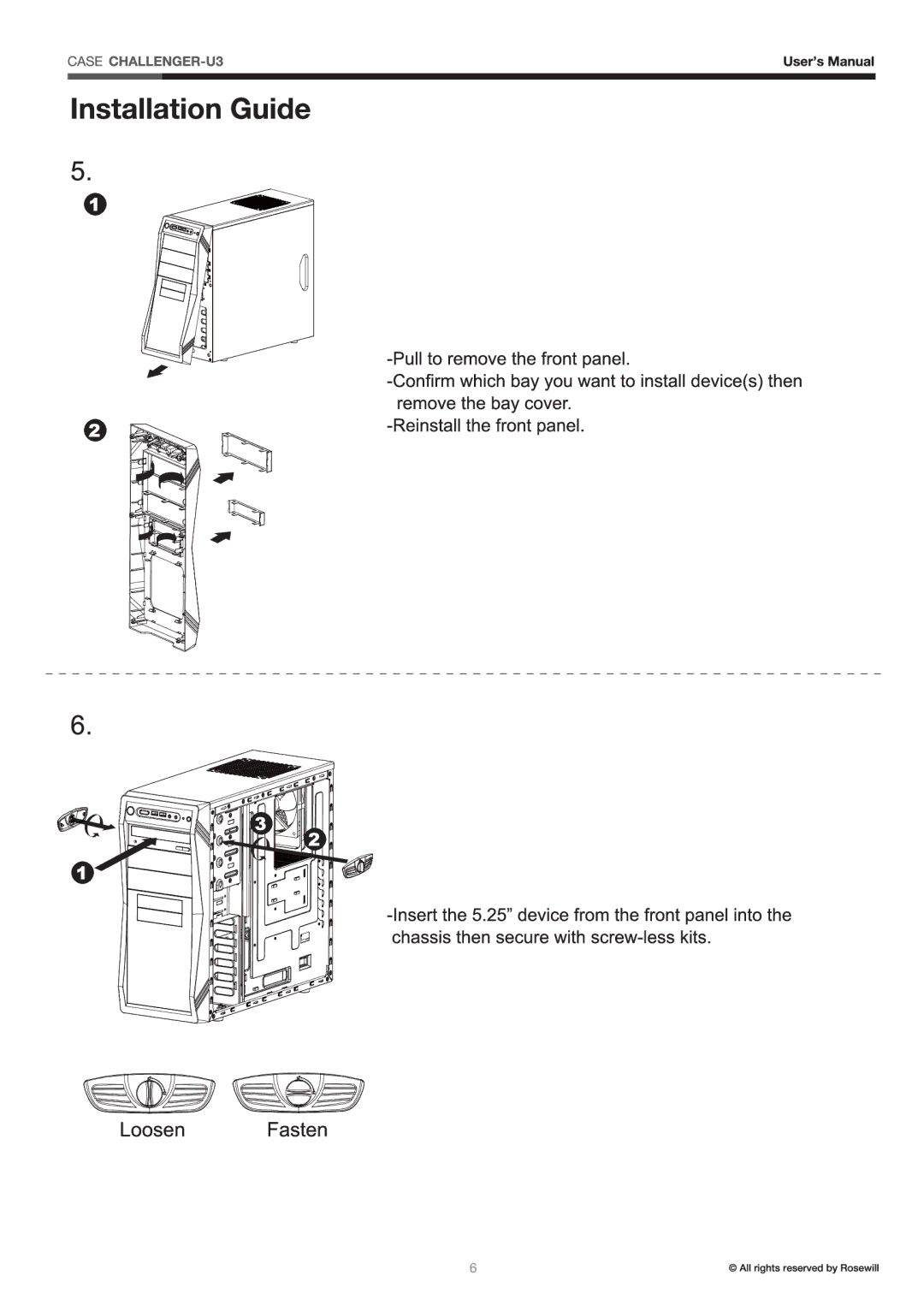 Rosewill CHALLENGER manual 