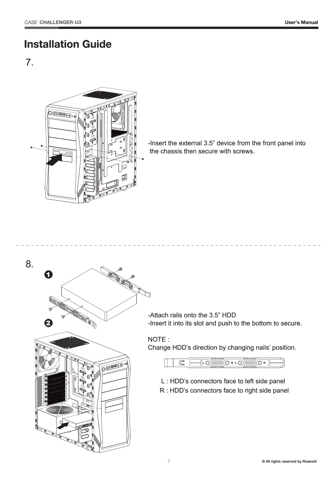 Rosewill CHALLENGER manual 