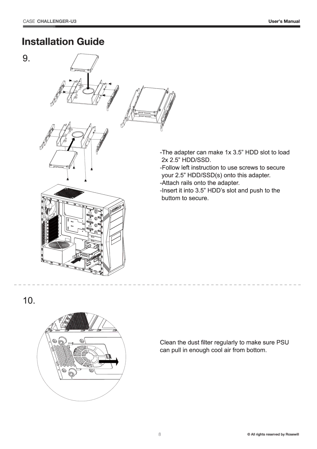 Rosewill CHALLENGER manual 