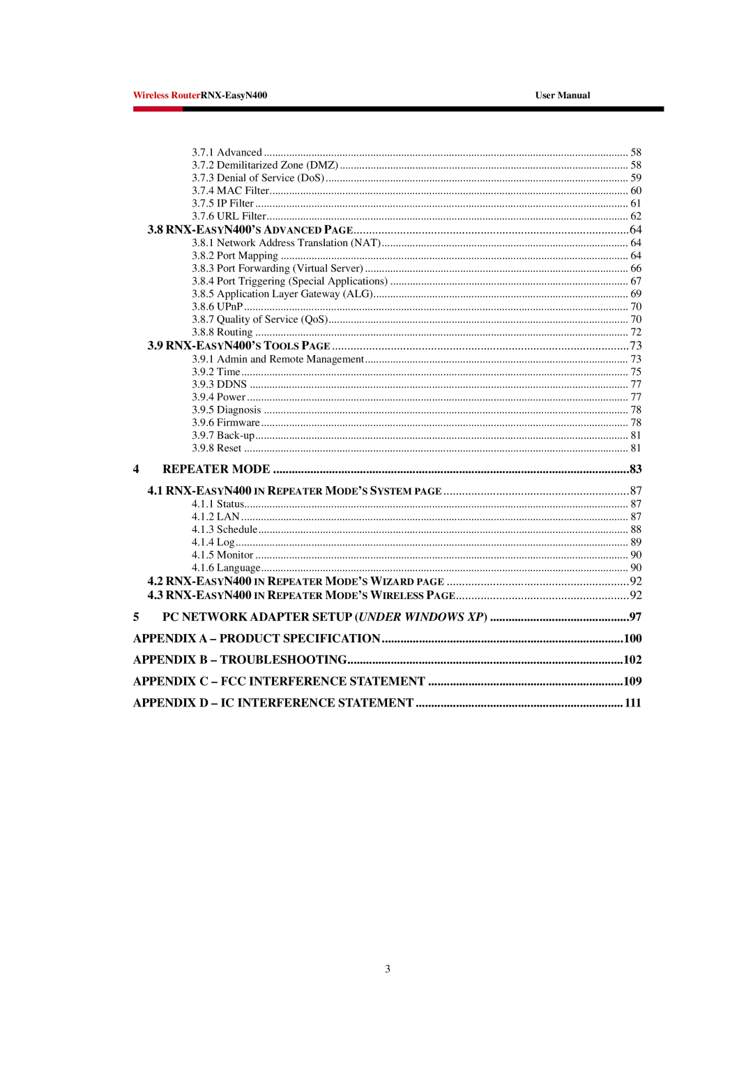 Rosewill EASYN400 user manual 100 