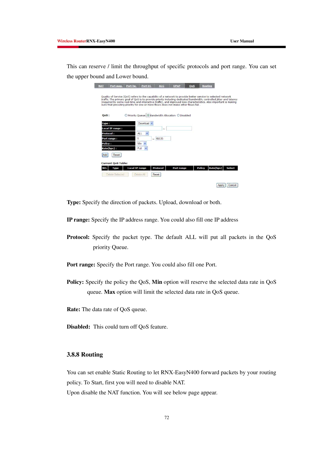 Rosewill EASYN400 user manual Routing 