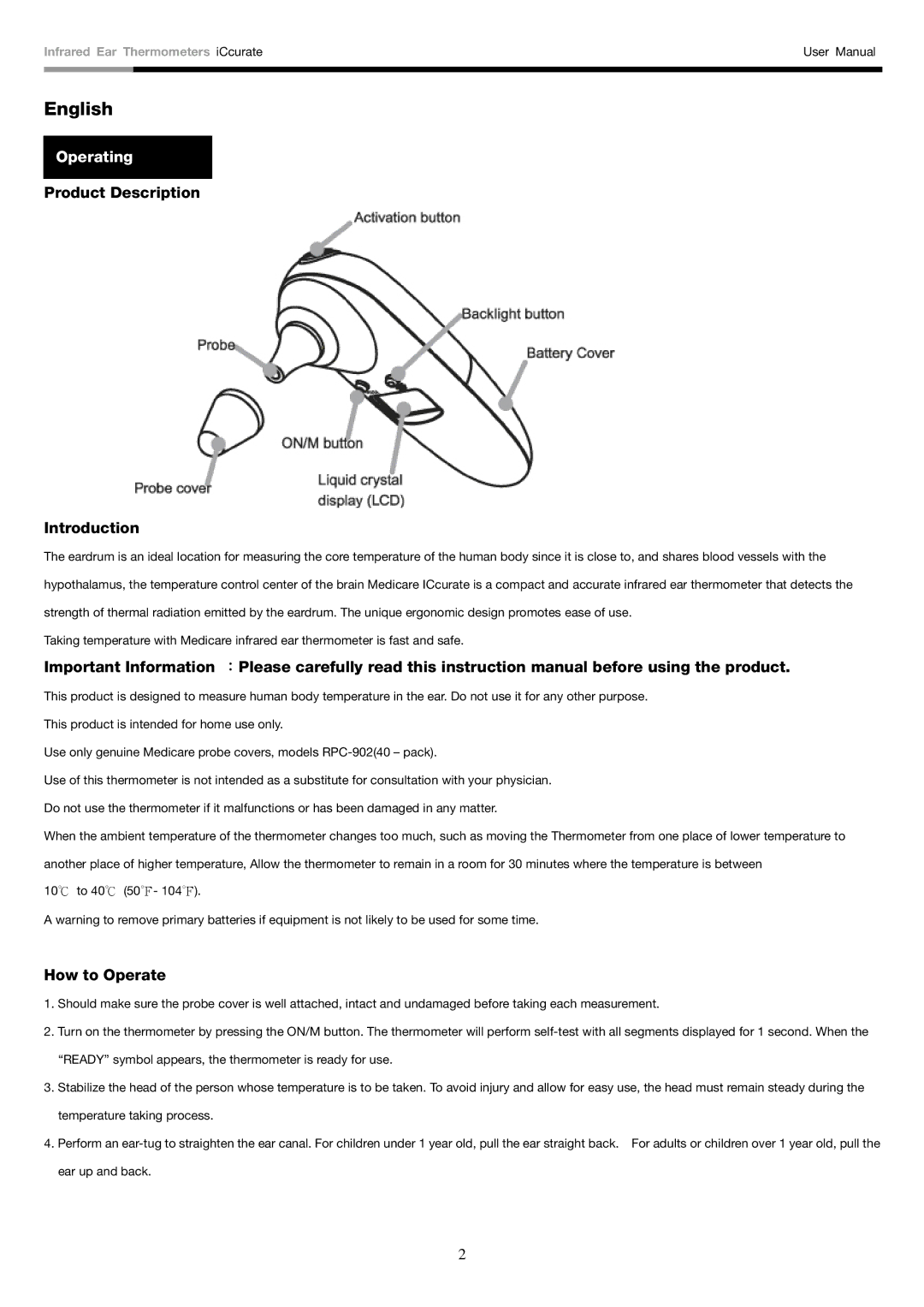 Rosewill i-Ccurate user manual Product Description Introduction, How to Operate 