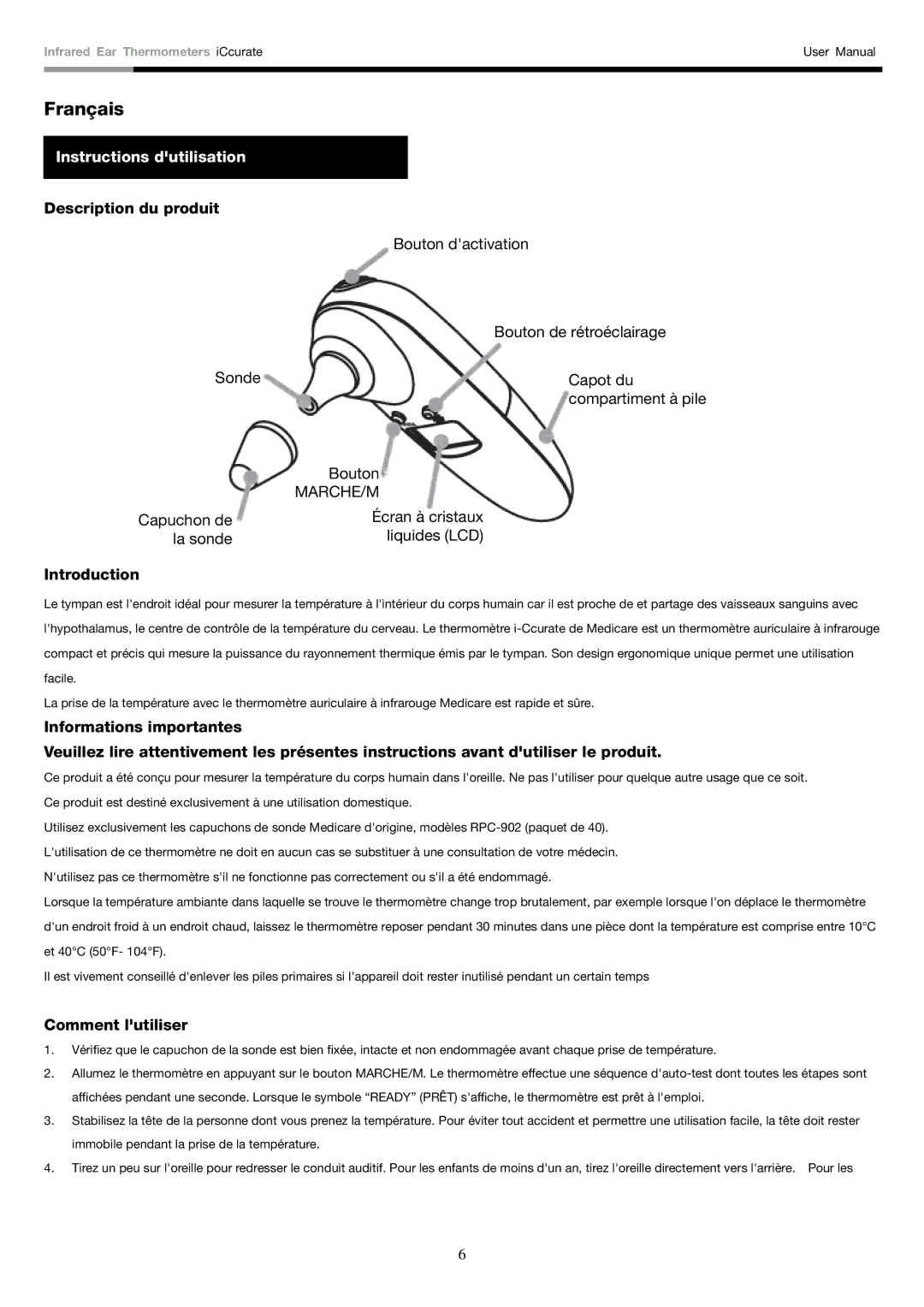 Rosewill i-Ccurate user manual Description du produit, Comment lutiliser 