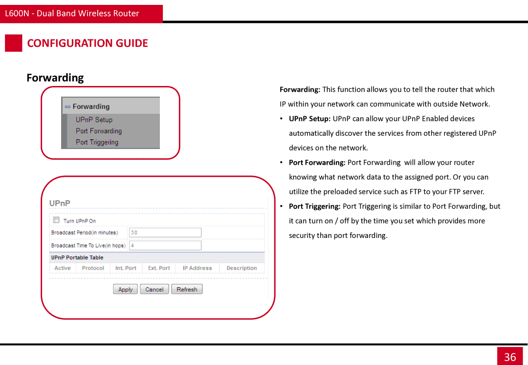 Rosewill L600N manual Forwarding 