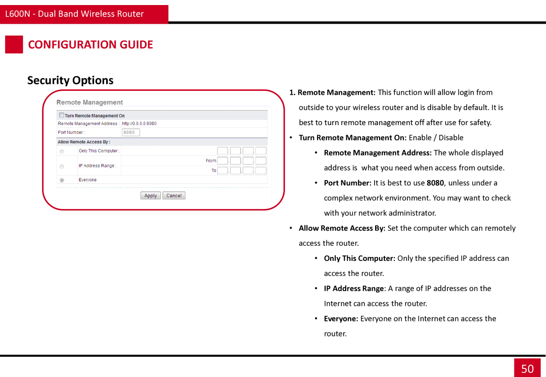 Rosewill L600N manual Configuration Guide 