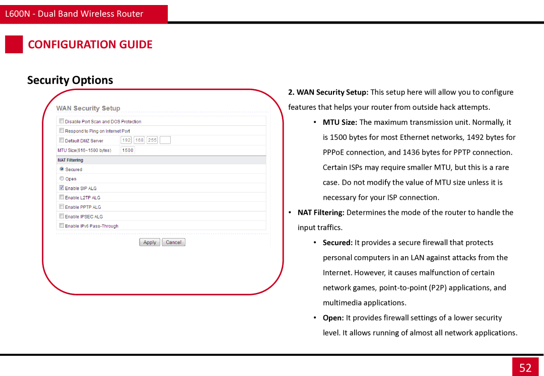 Rosewill L600N manual Configuration Guide 