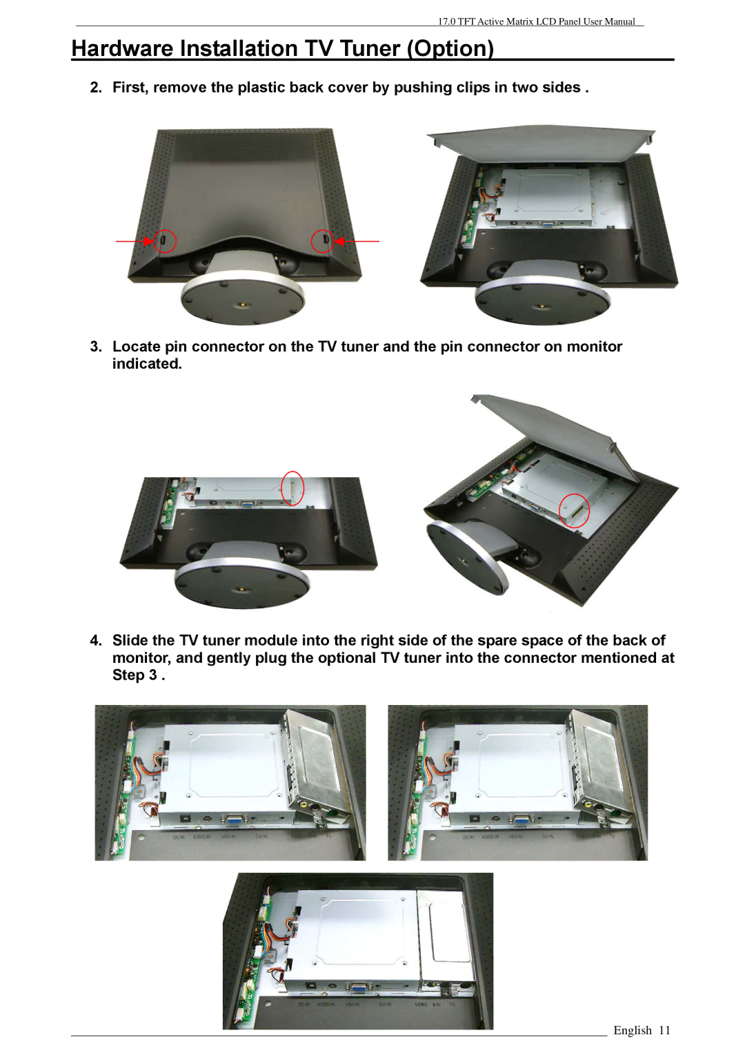 Rosewill PAA050F, LAD6019AB4 user manual Hardware Installation TV Tuner Option 