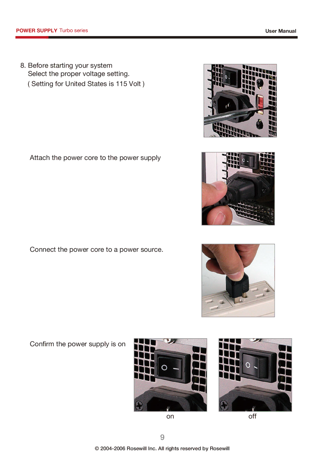 Rosewill Power Supply manual Off 